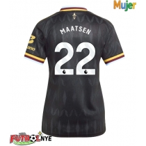 Camiseta Aston Villa Ian Maatsen #22 Visitante Equipación para mujer 2026-27 manga corta